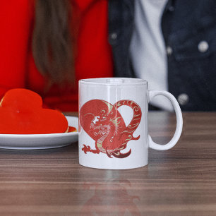 Dragon Heart Valentine Kaffemugg