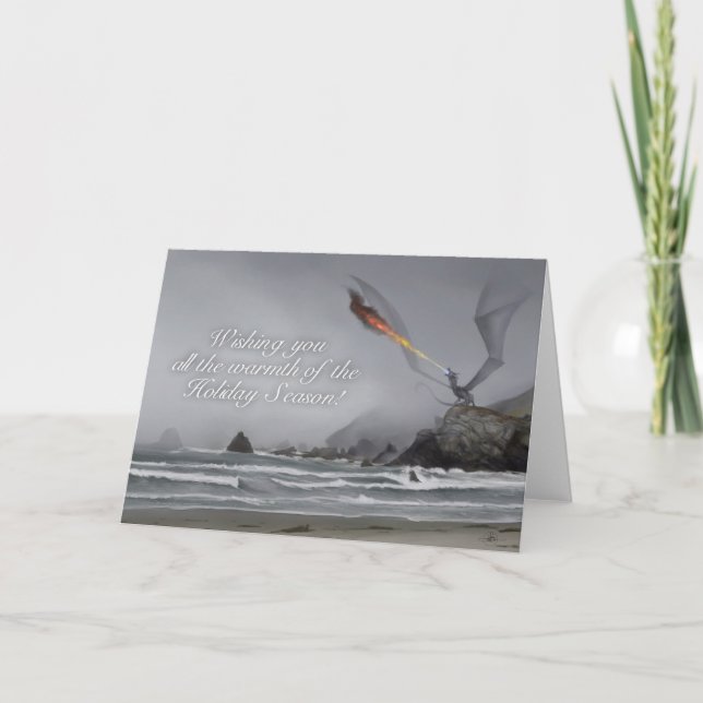 Dragon Helgdag Card Helgkort (Framsida)