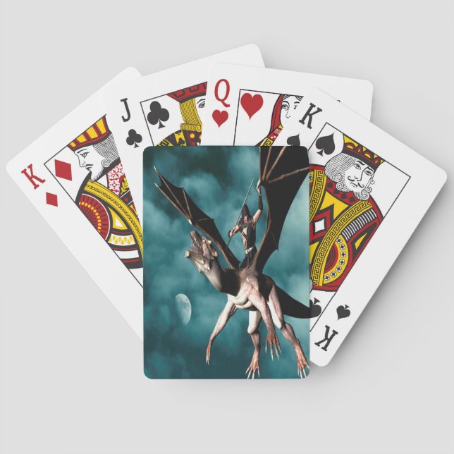 Dragon Himlar Warrior Casinokort (Baksidan)