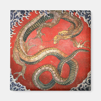 Dragon, Hokusai Japansk Fine Art Magnet