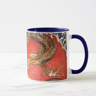 Dragon, Hokusai Japansk Fine Art Mugg