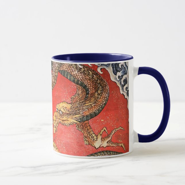 Dragon, Hokusai Japansk Fine Art Mugg (Höger)