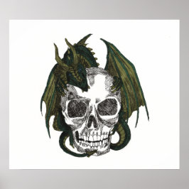 Dragon Holdingskalle Poster