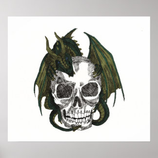 Dragon Holdingskalle Poster
