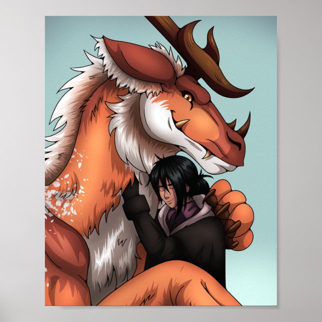 Dragon Hug Poster (Framsidan)