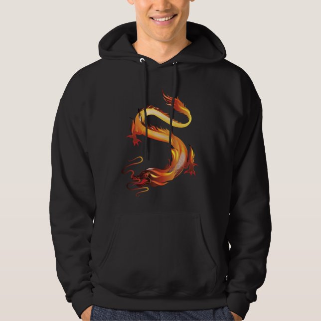 Dragon I Fire Dragon I Children Dragon Fantasy Uni Hoodie (Framsida)