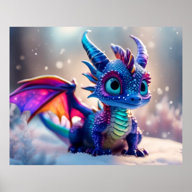 Dragon i snö. poster (Framsidan)