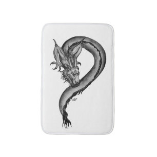 Dragon i Tattoo Stil Badrumsmatta