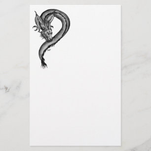 Dragon i Tattoo Stil Brevpapper