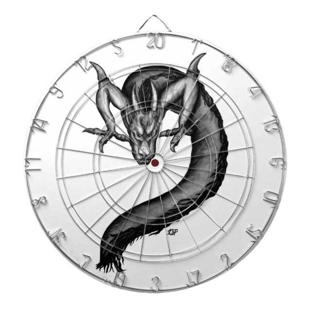 Dragon i Tattoo Stil Darttavla (Framsidan)