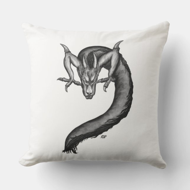 Dragon i Tattoo Stil Kudde (Framsida)