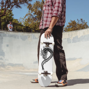 Dragon i Tattoo Stil Mini Skateboard Bräda 18,5 Cm