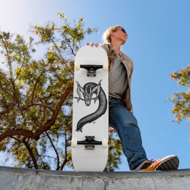 Dragon i Tattoo Stil Mini Skateboard Bräda 18,5 Cm (Utomhus 1)