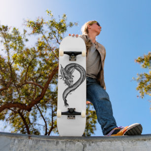 Dragon i Tattoo Stil Mini Skateboard Bräda 18,5 Cm