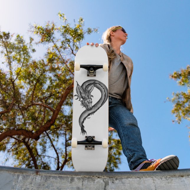 Dragon i Tattoo Stil Mini Skateboard Bräda 18,5 Cm (Utomhus 1)
