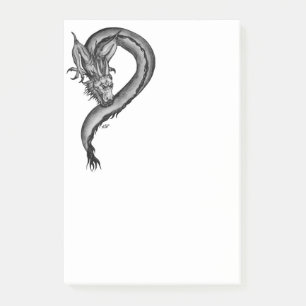 Dragon i Tattoo Stil Post-it Block