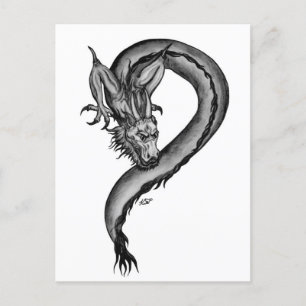 Dragon i Tattoo Stil Vykort