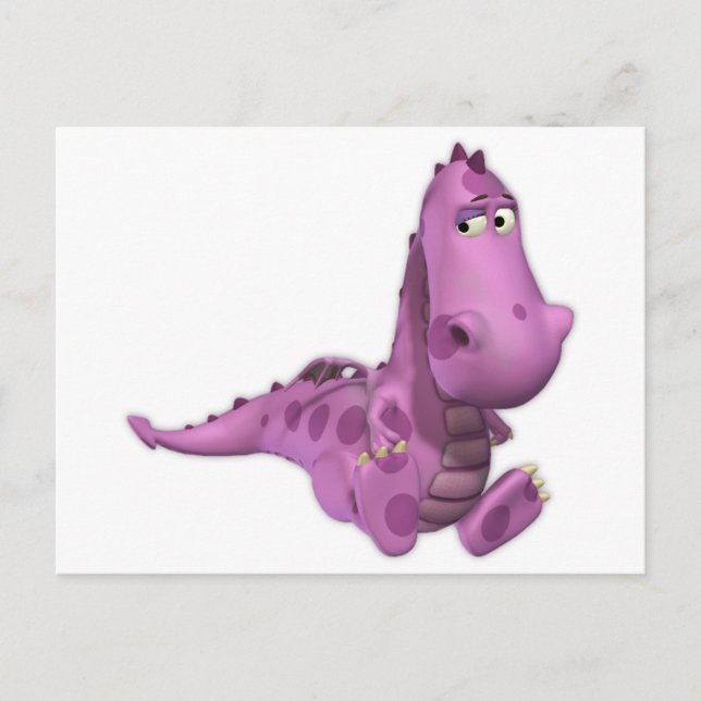 Dragon i Tecknaden baby: Rökig Vykort (Framsida)