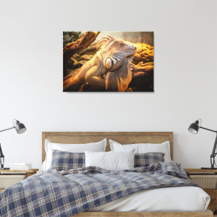 Dragon Iguana namn Fred Wrapped canvas