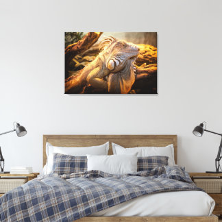 Dragon Iguana namn Fred Wrapped canvas
