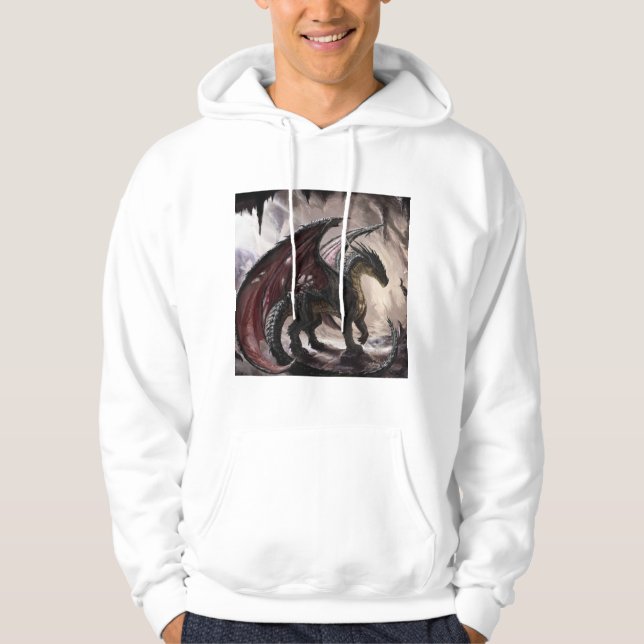 Dragon in Cave Hoodie (Framsida)