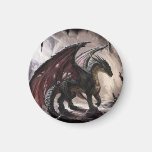 Dragon in Cave Magnet