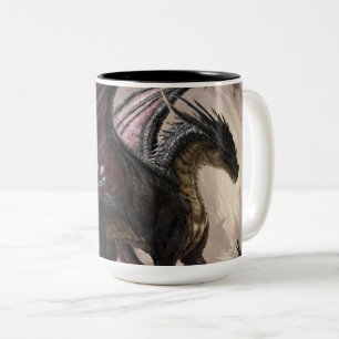 Dragon in Cave Två-Tonad Mugg