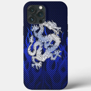 Dragon in Chrome som Blue Carbon Fiber Stilar
