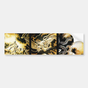 Dragon in Clouds Hiroshige japanska finkonst Bildekal