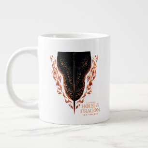 Dragon in Flames Behind Sword Jumbo Mugg
