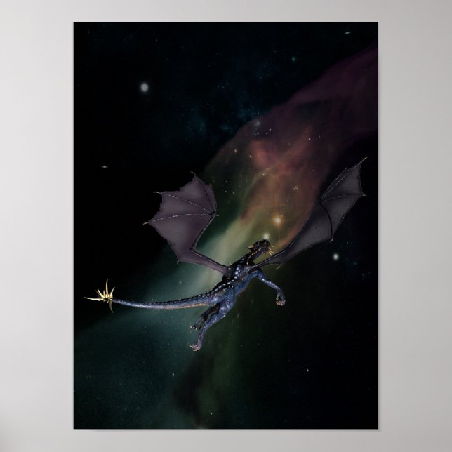 Dragon In Flight Poster (Framsidan)