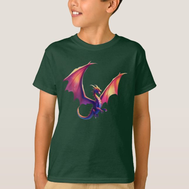 Dragon in Flight Tshirt T Shirt (Framsida)