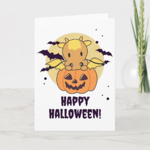 Dragon In Pumpkin Sweet Dragon Happy halloween Kort
