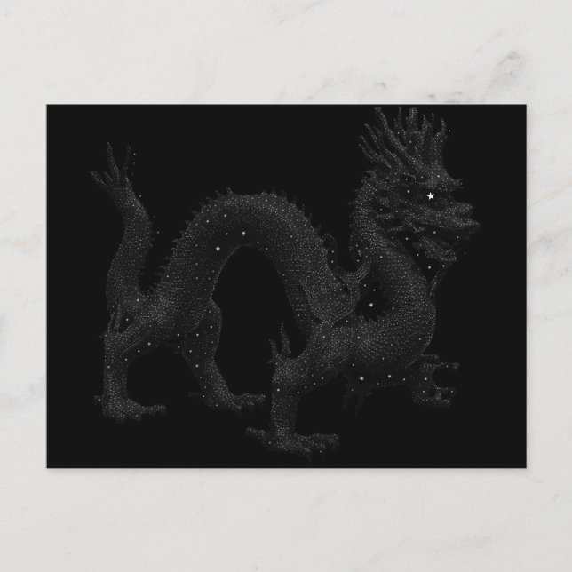 Dragon In Stars Vykort (Framsida)