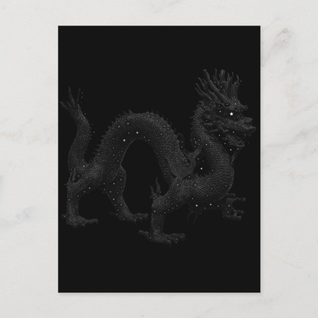 Dragon In Stars Vykort (Framsida)
