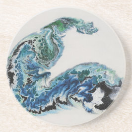 “Dragon in the Waves – Abstract Ocean Energy Coast Underlägg