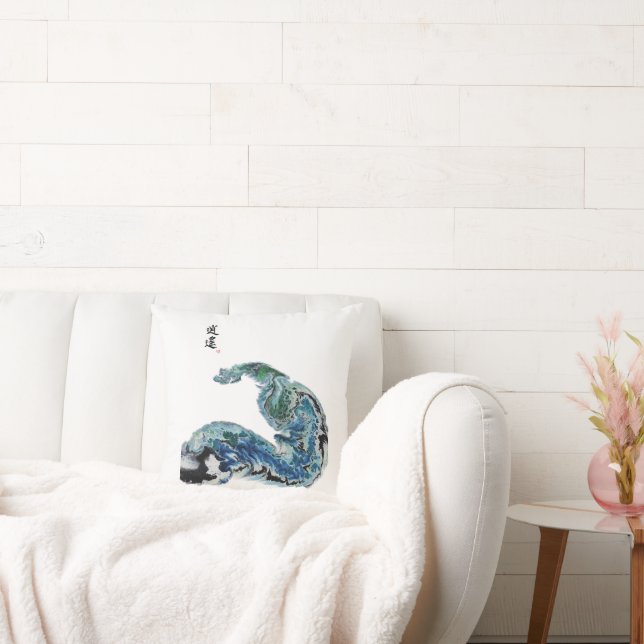 Dragon in the Waves – Abstract Ocean Energy Kudde (Soffa)