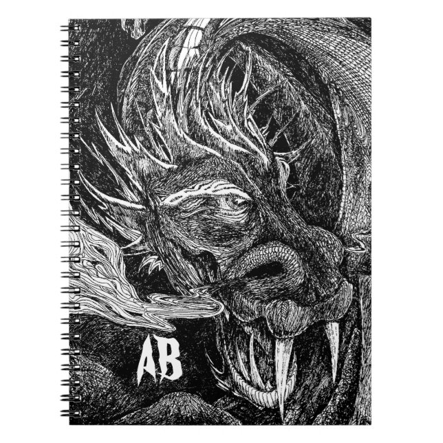 Dragon;initialer bärbar dator anteckningsbok (Framsidan)
