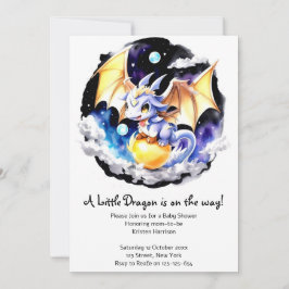 Dragon Inspired Baby Shower Inbjudningar