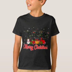 Dragon jul Pajama Funny Julafton Ljus Animals T Shirt
