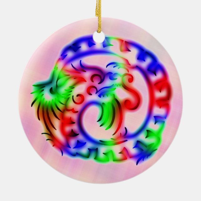 Dragon Julgransprydnad Keramik (Baksidan)