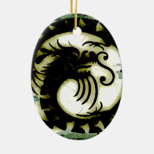 Dragon Julgransprydnad Keramik
