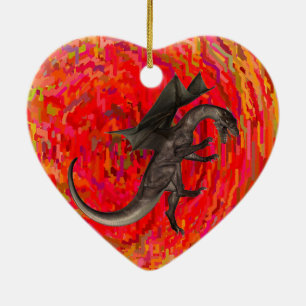 Dragon Julgransprydnad Keramik
