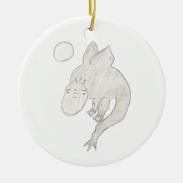 Dragon Julgransprydnad Keramik (Framsidan)