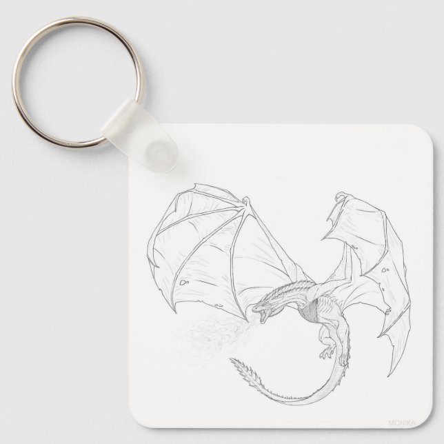 Dragon Keychain Nyckelring (Framsida)