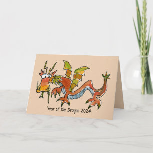 Dragon Kinesiskt nyår Kort