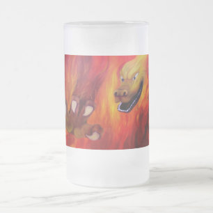 Dragon klo - Röda draken Frostat Ölglas