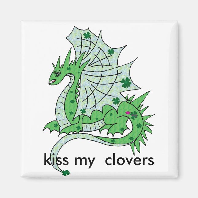 Dragon klöver magnet (Framsidan)