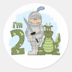 Dragon Knight 2:a födelsedagen Runt Klistermärke