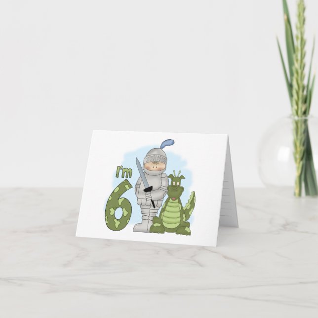 Dragon Knight 6e Birthday Inbjudan (Framsida)